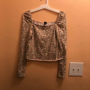 Ditsy Floral Long Sleeve Top